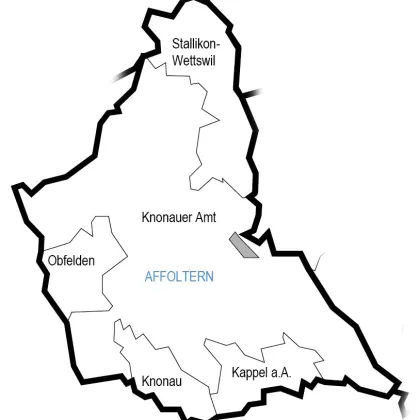 Landkarte des kirchlichen Bezirks Affoltern