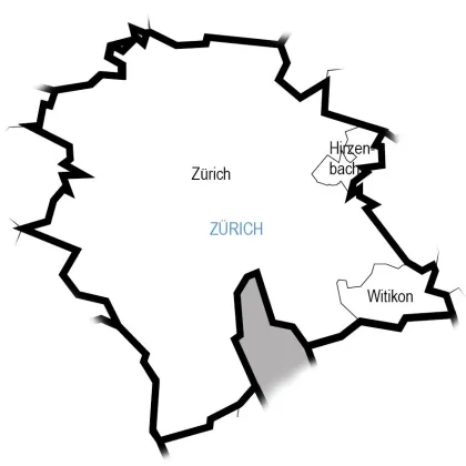 Karte des kirchlichen Bezirks Zürich